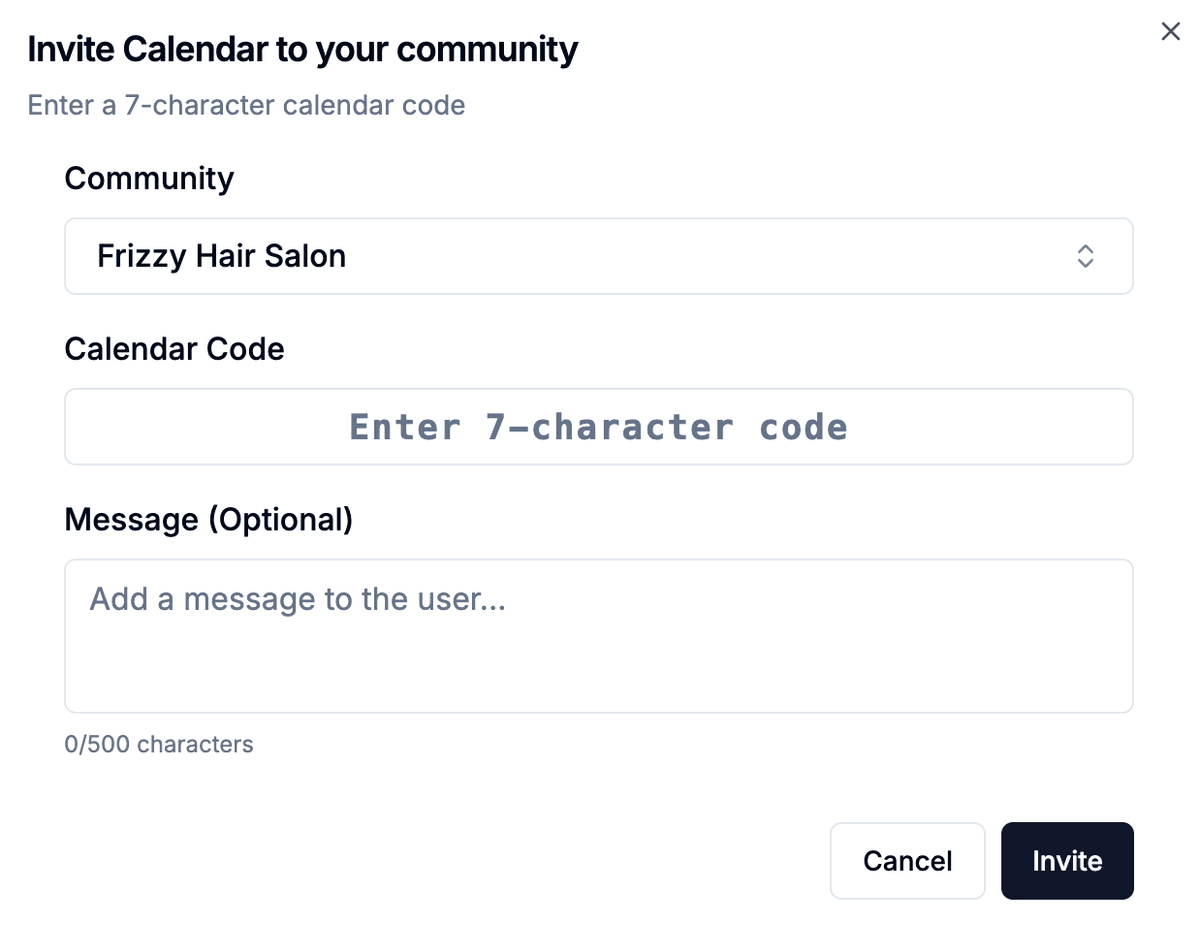 Invite to community