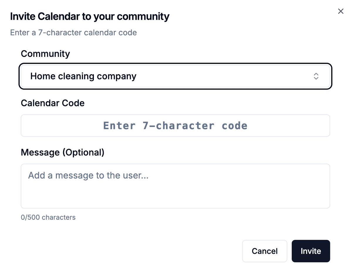 Invite to community