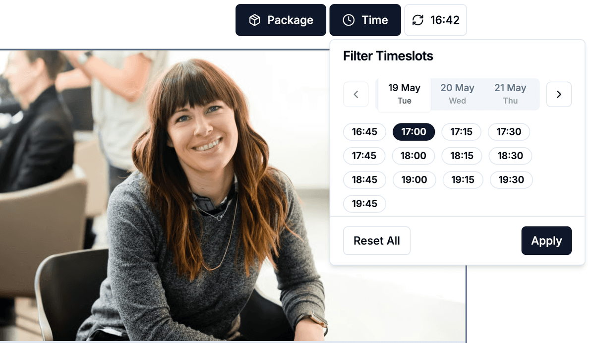 Timeslot filter
