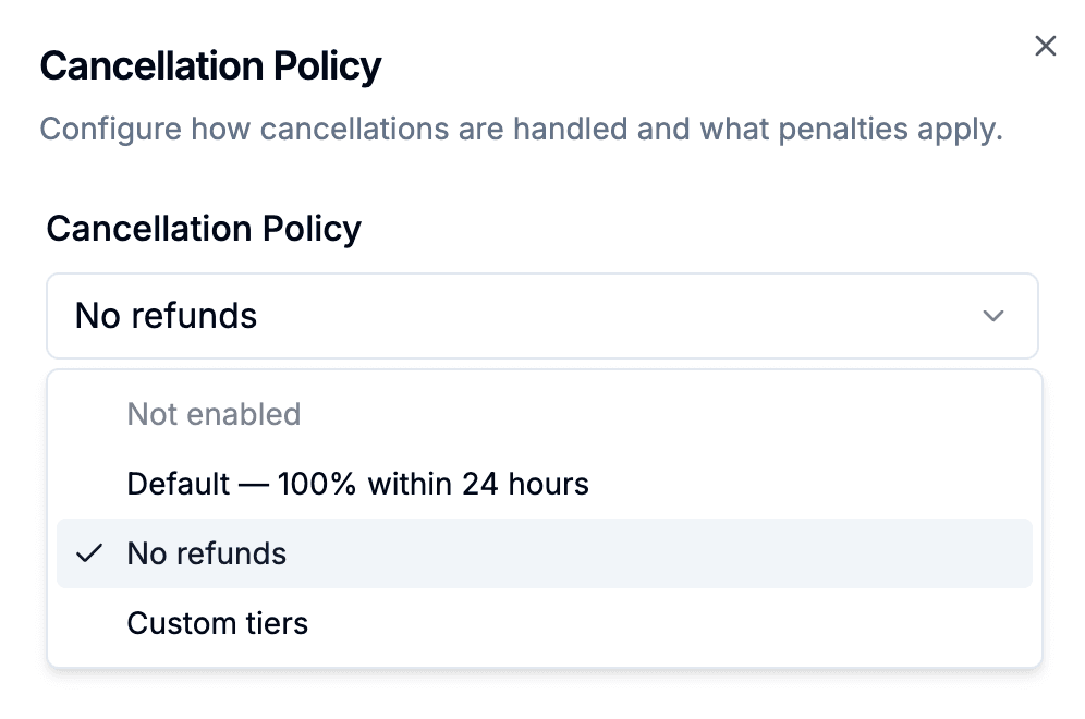Cancellation policy